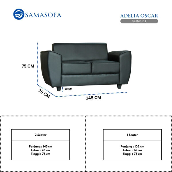 Sofa Adelia Oscar Black - Image 2