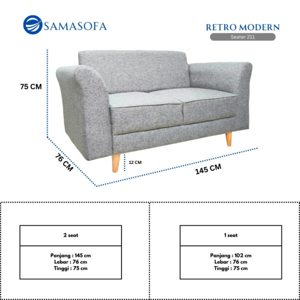 Retro Modern Minimalis Grey - Image 2