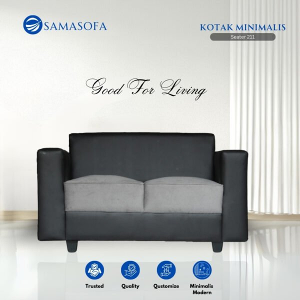Sofa Kotak Minimalis - Black