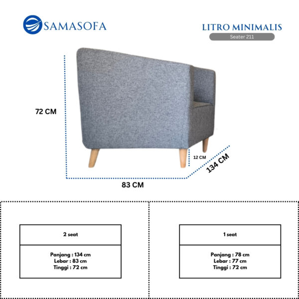 Sofa Litro Tangan Nyatu - Image 2