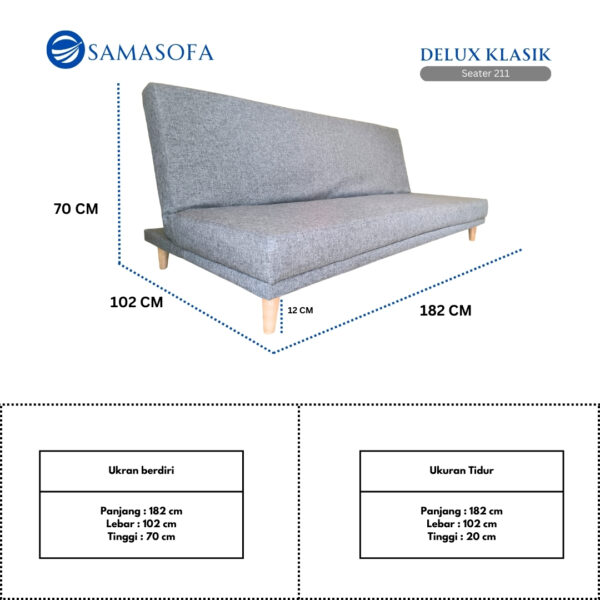 Sofa Bed Grey 1 - Image 2